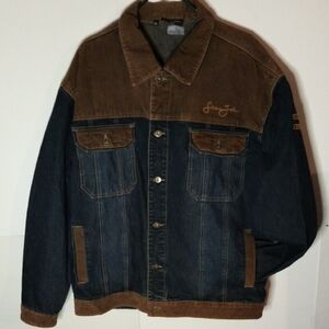 Men's Sean John Storm ST>N2 Vintage Blue Jean And Corduroy Size 2XL Jacket